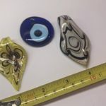 Lot Of 3 Blown Glass Costume Necklace Pendants Photo 4
