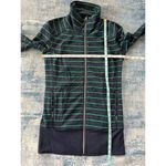 Lululemon Nice Asana Jacket Slalom Stripe Inkwell Blue and Green Size 6 Photo 2