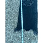 Free People  Distressed Maggie Mid Rise Straight Leg Jeans Black Ankle Size 26 Photo 8