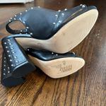 Michael Kors MICHAEL Black Leather Studded Open Toe Slingback Booties Shoes NEW Photo 1