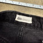ZARA  faded vintage style black jean denim shorts Photo 2