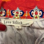 Love Stitch Batwing Sleeve Tie Front Blouse Photo 4