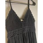 Blush  Black Crotchet Top Spaghetti Strap Boho MIDI Dress Size Large NWOT Photo 2