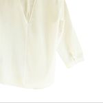 BCX  White Sheer Button Up Rhinestone Blouse M Photo 4