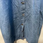 Carolina Bay Women's L Vintage 90s Embroidered Floral Pin Tuck Denim Midi Dress Blue Size L Photo 1