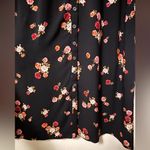 J. Jill Black Floral Long Sleeve Dress Photo 7