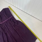 David's Bridal NWT David’s Bridal Plum Short Scalloped Strapless Lace Mesh Mini Dress Size 0 Photo 7