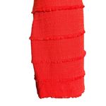 J.Crew  Textured Tweed Fringe Sleeveless Sheath Above the Knee Dress Red 8 Photo 6