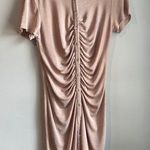 Magnolia Boutique Ruched Bodycon Mini Dress in Sand Photo 0