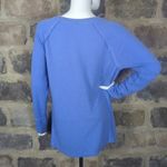 Wildfox  Haley Brushed Long Sleeve V-Neck Top Blue Size Small Exposed Seams‎ Photo 4