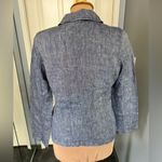 Caslon Blue Linen Blazer Preppy Nautical Classic Photo 2