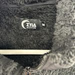 Zyia  black Sherpa 1/4 zip pullover M cozy warm outdoor activewear neutral soft Photo 7