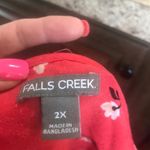 Falls Creek  Pink Floral Short Sleeve Blouse Size 2X Photo 3