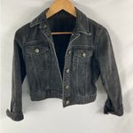 ASOS  Black Cropped Jean Jacket Size 00 Photo 0