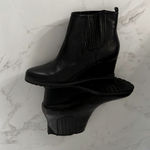 Ellen Tracy  Leather Wedge Booties EUC Photo 2