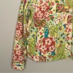 Coldwater Creek  Jacket Button Cotton Floral Patchwork Pink Green Size X-Large Photo 5
