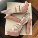LC Lauren Conrad NWT NIB  Josephine Blush 5” Platform Sandals Heels 6.5 6 1/2 Photo 0
