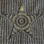 Alexander Wang safety pin star chunky rib knit wool v-neck tunic sweater Photo 6