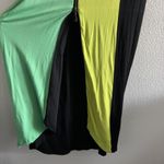 Bebe Dress XXS Maxi Colorblock Asymmetrical Zipper Front Long Slit Photo 7