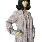 American Vintage Vintage Contima pink purple floral pop over dress with long pussybow size large Photo 14