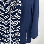 Chico's Zenergy by  Women US M Blue White Printed Full Zip Jacket Polyester Golf Photo 2