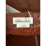 Lovers + Friends REVOLVE Faux Leather Cognac Brown High Waist Georgie Pants S Photo 4
