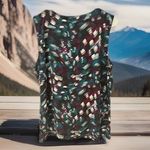 EUC Chic Women’s John’s Studio Printed Pleated Tunic top Photo 1