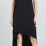 BCBGMAXAZRIA  Satin High Low Black Avery Dress Photo 0