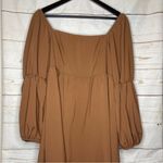 Exlura NWT  • Mini Dress • Brown • Long Sleeves • Puff Sleeves • XXL Photo 3
