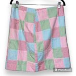 Talbots  petite size 8P skirt size zip seersucker patchwork striped design lined Photo 8