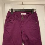 Candie's Size 0 Cotton Stretch Low Rise Bow Pockets Zip Up Skinny Chino Pants Photo 1