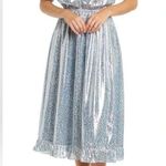 Current Air  Leopard Shine Midi Dress Blue NEW Photo 1