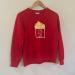 Sanrio  Red Hello Kitty French Fry Sweatshirt sz L Photo 3
