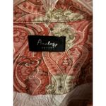 Analog Petite Coral Paisley Button Front Blazer Jacket Women's 3/4 Sleeve Orange Size M Photo 2