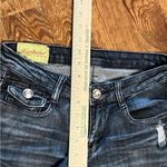 Machine jeans, women’s size 29, , mid rise, distressed, cut out, straight leg Blue Photo 8