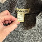 Mendocino. Charcoal Gray Merino Wool Short Sleeve Mock Turtleneck Sweater.  Med. Photo 1