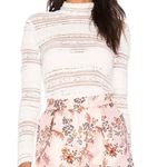 Endless Rose REVOLVE Mock Neck Textured Lace Top Off White Size XL Photo 1