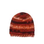 New Pom Pom Knitted Orange Pink & Red 3 Flower Women’s Beanie Warm Winter Hat Photo 4