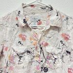 Calvin Klein Jeans CK‎ Jeans  Button Up Floral 3/4 Sleeve Blouse Pink Medium M Photo 1