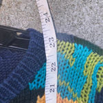 Capezio Vintage Floral Crew Neck Sweater Black Navy Medium Photo 3