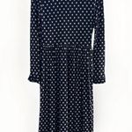 STINE GOYA Clarabelle Midi‎ Dress Star Print Jersey Black Blue White {H51} Small Photo 9