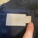 Misha Revolve Dahlia tweed off shoulder mini dress navy Blue Size 4 Photo 2