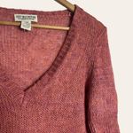 Next Era Couture Y2K Pink Mohair Cable Knit Long Sleeve V Photo 2