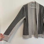 Maurice's Dark Gray Light Gray Colorblock Terry Cloth Open Front Cardigan Sweater Photo 5