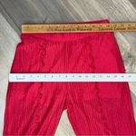 ZARA  Sheer‎ Pleated Ruffle Wide Leg Pull On Pants Pink Medium Flare Naked Photo 12