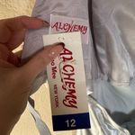 American Vintage VINTAGE 90s Paillette Sequin Satin Slinky Formal Prom Gown Sz 0 NEW Silver Photo 3