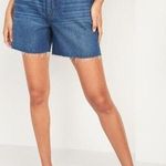 Old Navy  High-Waisted Slouchy Cut-Off Denim Jean Shorts Five Pocket Blue Size 12 Photo 0