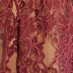 Michael Kors 💕💕 Red Merlot Scallop Lace Skirt Photo 1