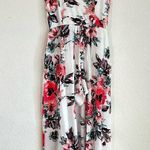 Miami Franchesca's Floral Spaghetti Cross Back Romper Train Maxi Dress SZ Small Photo 0
