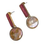 Pink and orange geometric drop earrings Orange Photo 1